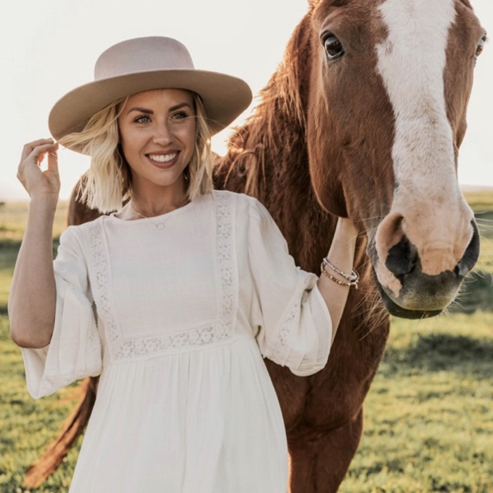 Roolee Cream Lace Detail Dress